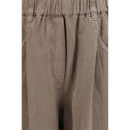 Brunello Cucinelli Beige Cotton Casual Pants
