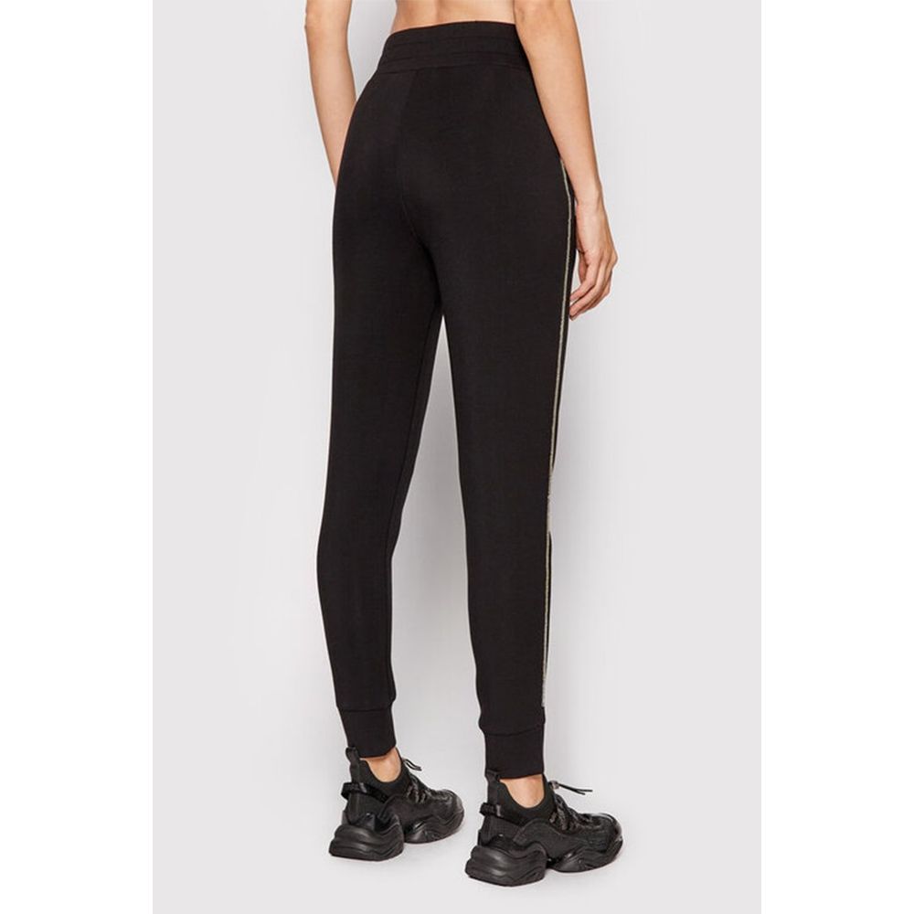 Guess Jeans Black Viscose Joggers (Workout Pants)