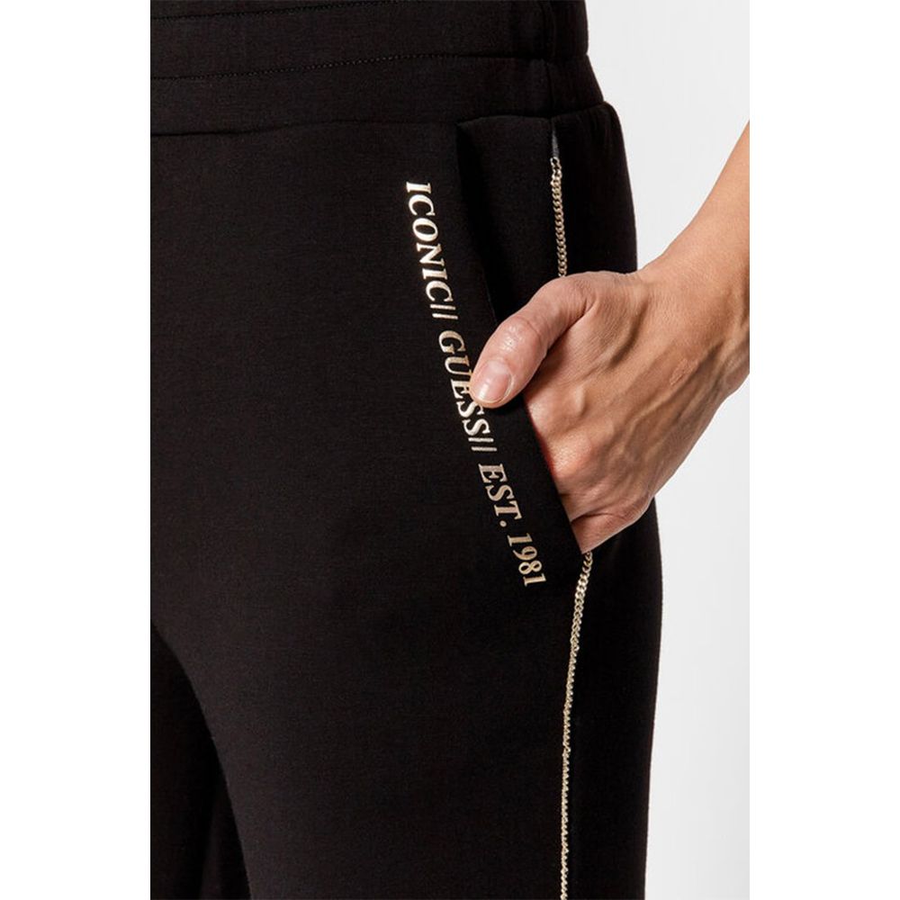 Guess Jeans Black Viscose Joggers (Workout Pants)