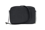 Michael Kors Jet Set Large East West Black Saffiano Leather Crossbody Handbag