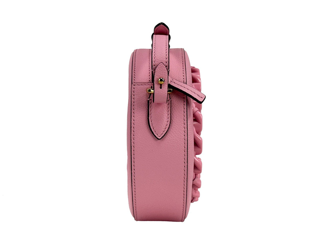 Versace Round Disco Leather Camera Case Crossbody Bag