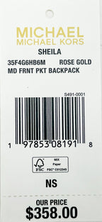 Michael Kors Sheila Medium PVC Backpack Bookbag