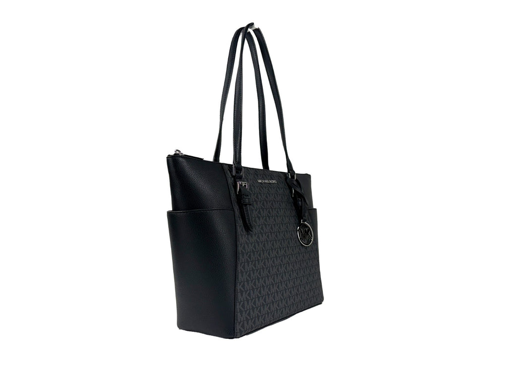 Michael Kors Charlotte Leather Top Zip Tote Bag