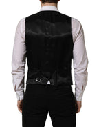 Dolce & Gabbana Black Wool Single Breasted Waistcoat Vest