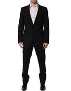 Dolce & Gabbana Black Wool Slim Fit Formal 2 Piece Men Suit