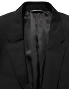 Dolce & Gabbana Black Wool Slim Fit Formal 2 Piece Men Suit