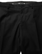Dolce & Gabbana Black Wool Slim Fit Formal 2 Piece Men Suit