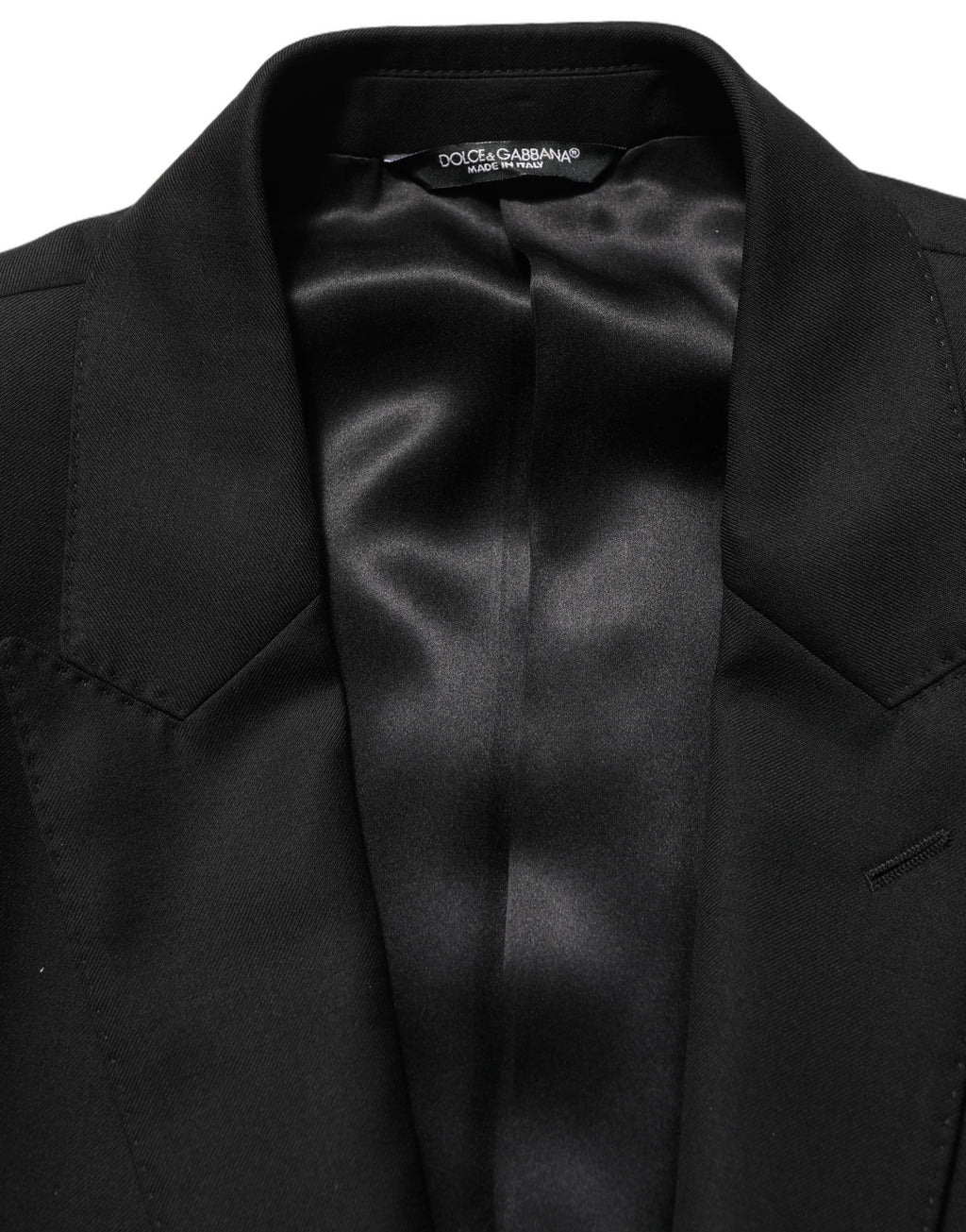 Dolce & Gabbana Black Wool Slim Fit Formal 2 Piece Men Suit