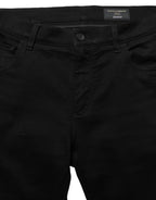 Dolce & Gabbana Black Cotton Stretch Skinny Men Denim Jeans