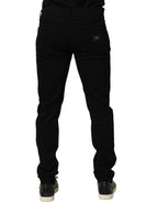 Dolce & Gabbana Black Cotton Stretch Skinny Men Denim Jeans