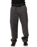 Dolce & Gabbana Dark Gray MidWaist Straight Men Trouser Pants