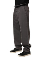 Dolce & Gabbana Dark Gray MidWaist Straight Men Trouser Pants