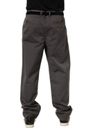 Dolce & Gabbana Dark Gray MidWaist Straight Men Trouser Pants