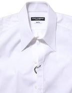 Dolce & Gabbana White MARTINI Long Sleeves Men Dress Shirt