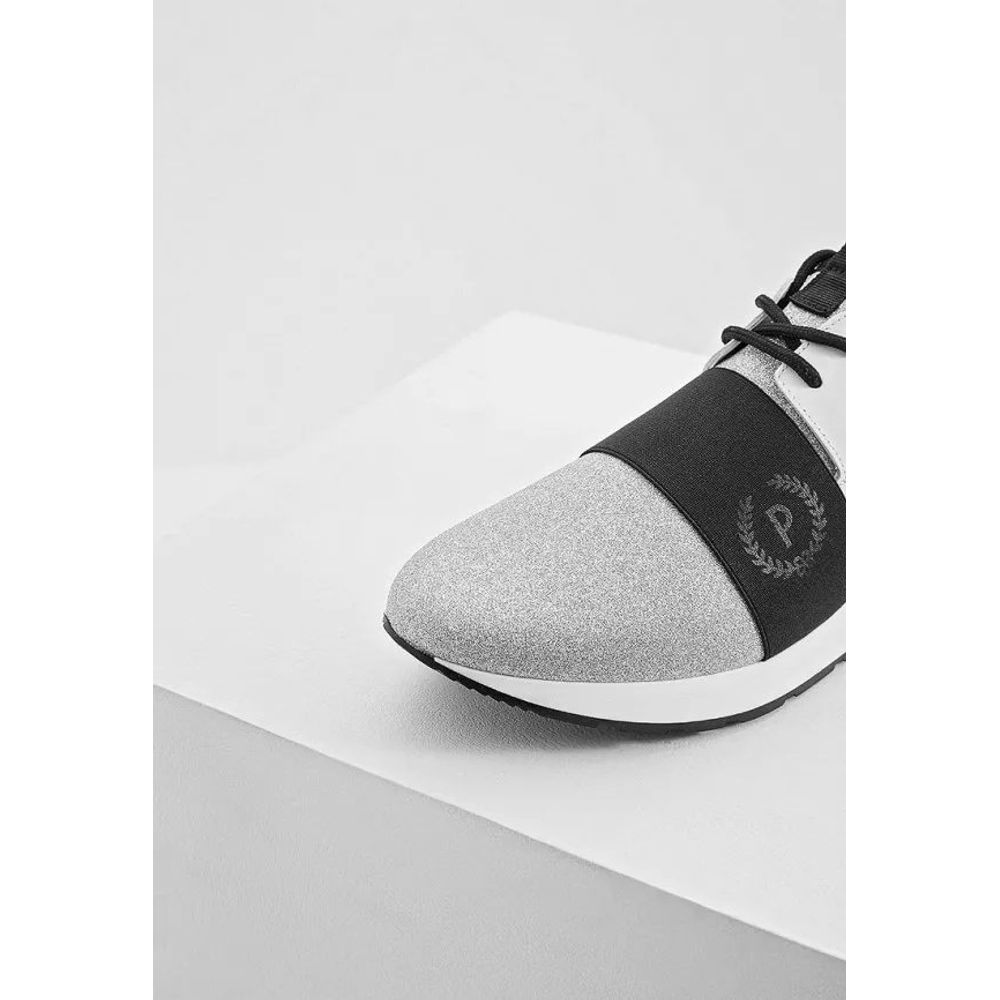 Pollini Blue Polyamide Athletic Sneakers