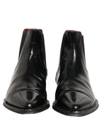 Dolce & Gabbana Black Chelsea Slip On Men Ankle Boots Shoes