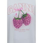 Ganni White Cotton T-Shirt