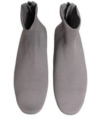Dolce & Gabbana Gray Stretch Mesh Men Ankle Boots Shoes