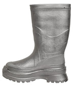 Dolce & Gabbana Metallic Silver Pull On Rain Boots Men Shoes