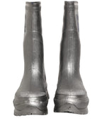 Dolce & Gabbana Metallic Silver Pull On Rain Boots Men Shoes