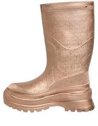 Dolce & Gabbana Rose Gold PVC Pull On Rain Boots Men Shoes