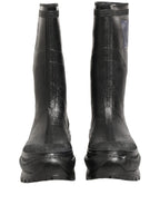 Dolce & Gabbana Black PVC Pull On Rain Boots Men Shoes