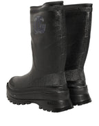 Dolce & Gabbana Black PVC Pull On Rain Boots Men Shoes