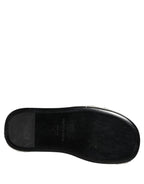 Dolce & Gabbana White Faux Fur Flats Men Slides Sandals Shoes