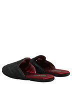 Dolce & Gabbana Black Floral Brocade Slides Slippers Shoes