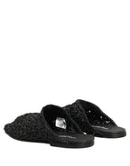 Dolce & Gabbana Black Mules Slides Slippers Men Flats Shoes