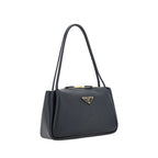Prada Black Calf Leather Bos Taurus Handbag