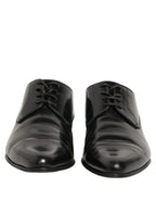 Dolce & Gabbana Black Leather Derby Dress Men Formal Shoes