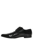 Dolce & Gabbana Black Leather Derby Dress Men Formal Shoes