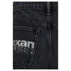 Alexander Wang Black Cotton Bermuda Shorts