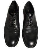 Dolce & Gabbana Black Leather Derby Dress Men Formal Shoes