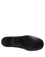 Dolce & Gabbana Black Leather Derby Dress Men Formal Shoes