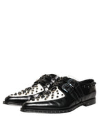 Dolce & Gabbana Black Embellished Derby Monk Strap Men Shoes