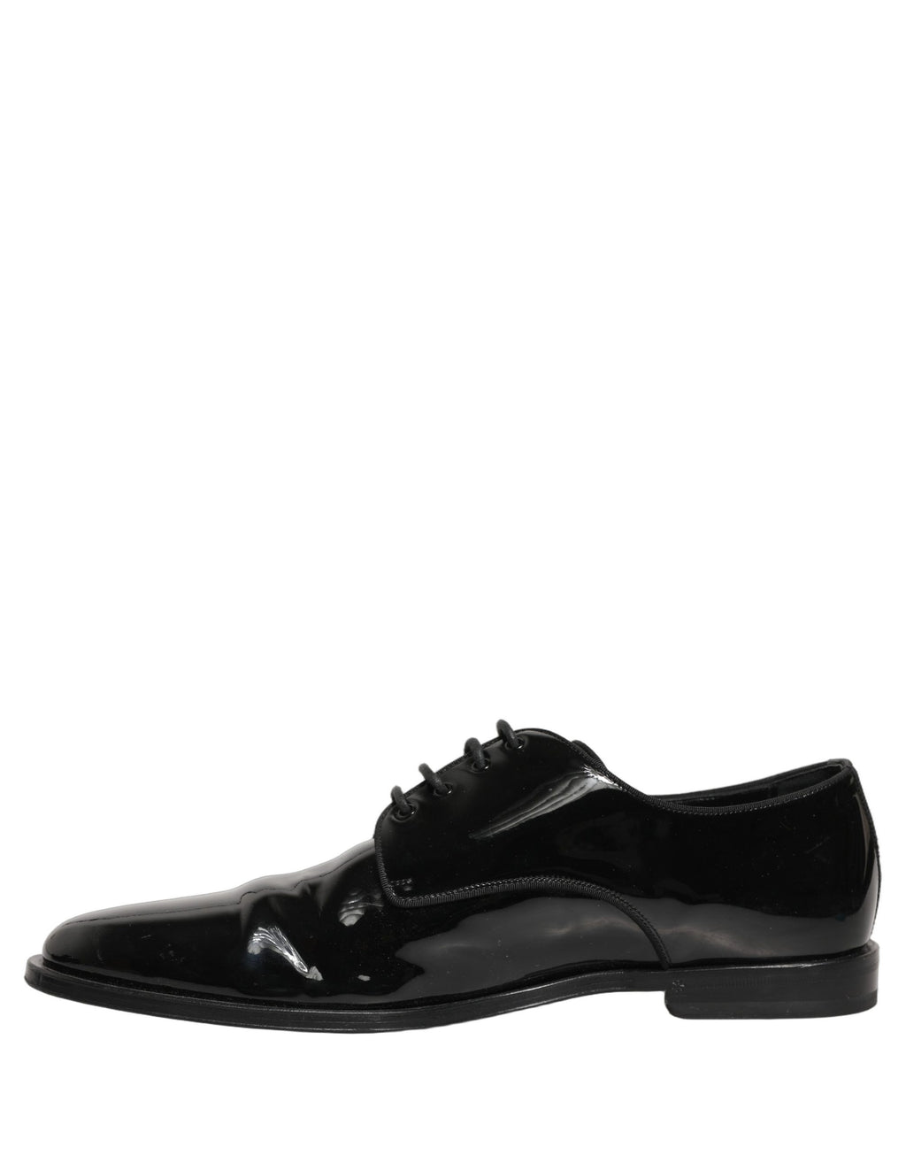 Dolce & Gabbana Black Leather Men Derby Dress Formal Shoes