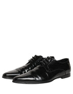 Dolce & Gabbana Black Leather Derby Dress Men Formal Shoes