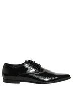 Dolce & Gabbana Black Leather Derby Dress Men Formal Shoes