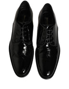 Dolce & Gabbana Black Leather Men Derby Dress Men Formal Shoes