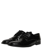 Dolce & Gabbana Black Leather Men Derby Dress Men Formal Shoes