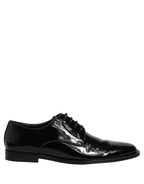 Dolce & Gabbana Black Leather Men Derby Dress Men Formal Shoes