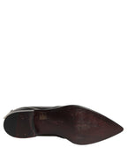 Dolce & Gabbana Black Leather Men Derby Dress Formal Shoes