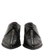 Dolce & Gabbana Black Leather Men Derby Dress Formal Shoes
