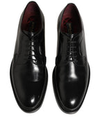 Dolce & Gabbana Black Leather Derby Dress Men Formal Shoes