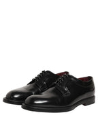 Dolce & Gabbana Black Leather Derby Dress Men Formal Shoes