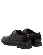 Dolce & Gabbana Black Leather Derby Dress Men Formal Shoes