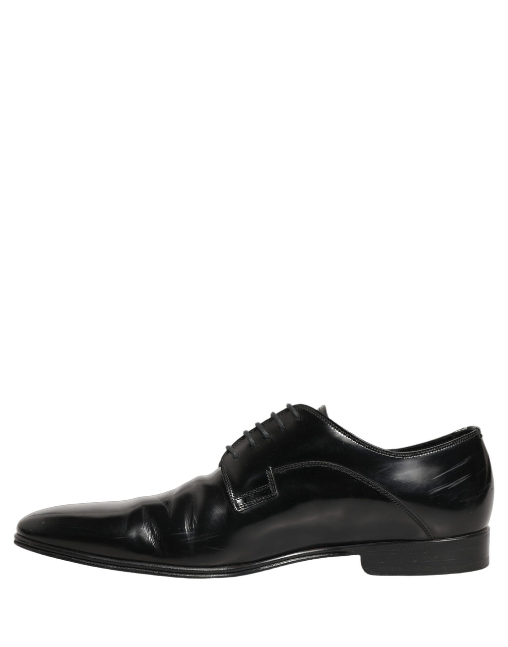 Dolce & Gabbana Black Leather Men Derby Dress Formal Shoes