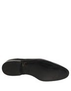 Dolce & Gabbana Black Leather Men Derby Dress Formal Shoes